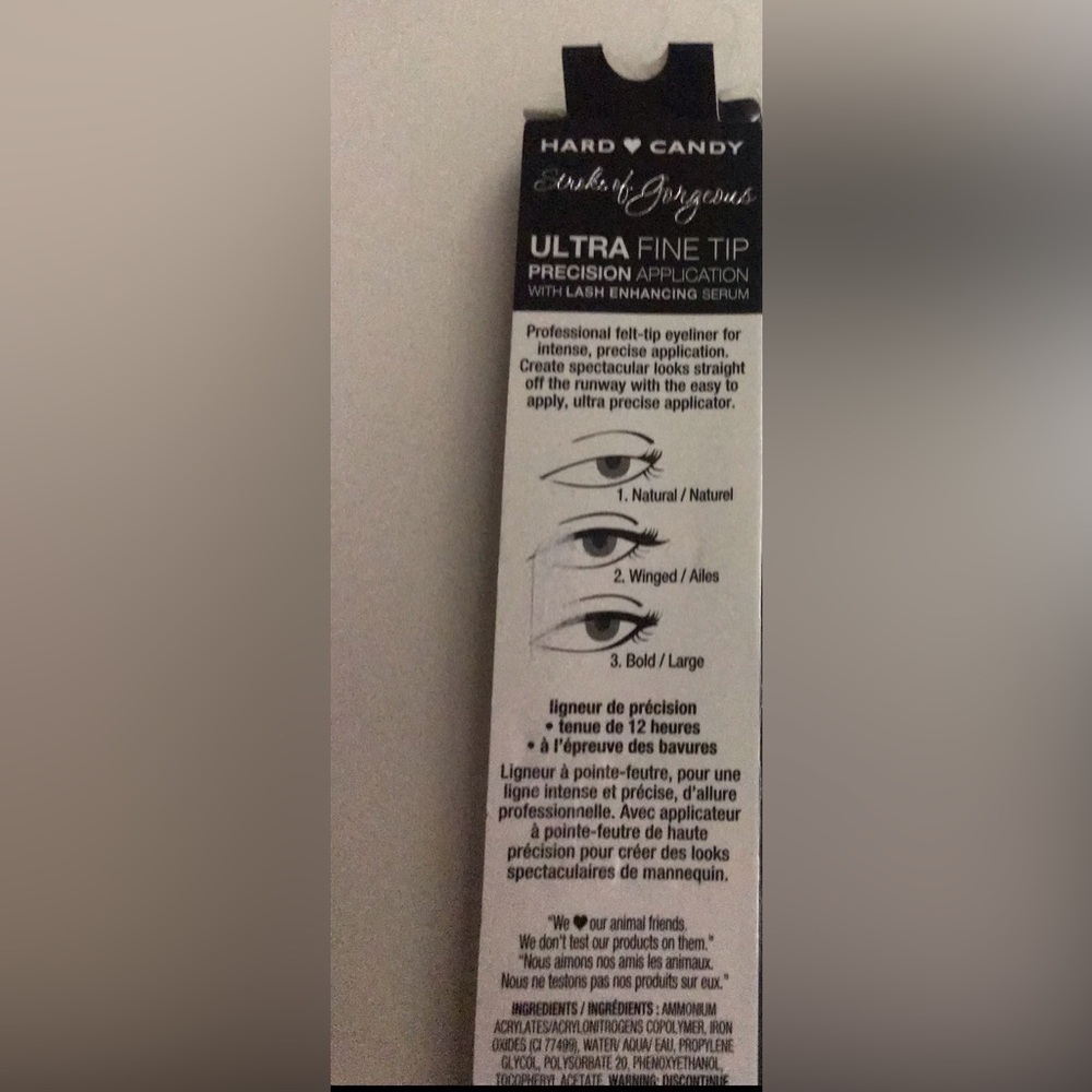 New Hard Candy Felt Tip Eyeliner “Little Black Dress” 12 Hour Smudge Proof - Picture 10 of 16
